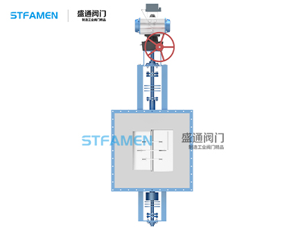 氣動高溫方形內(nèi)襯蝶閥(耐溫1300℃)